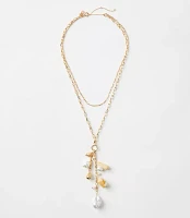 Pearlized Cluster Charm Necklace