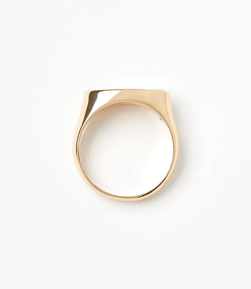 Mother Of Pearl Signet Ring