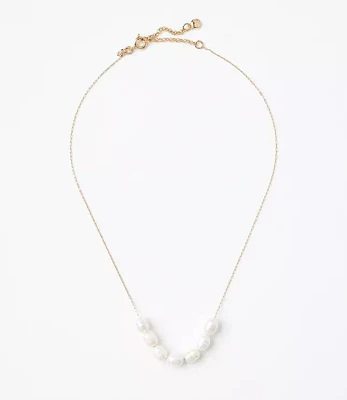 Pearlized Cluster Pendant Necklace