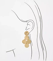 Brushed Hammered Statement Earrings