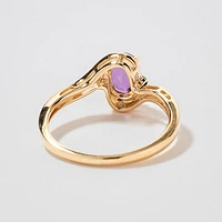 Amethyst Ring 10K Yellow Gold