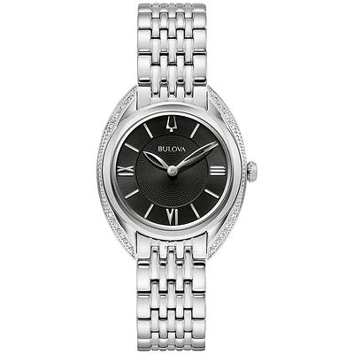 Bulova Classic 30mm Black Dial Watch | 96R252