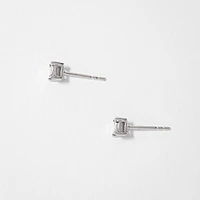 Miracle Mark Diamond Solitaire Stud Earrings in 10K White Gold (0.15ct