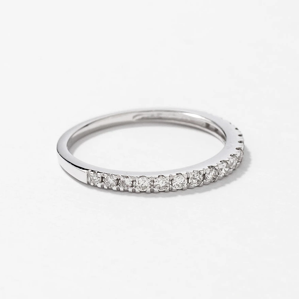 Diamond Micro-Claw Set Wedding Band 14K White Gold (0.24ct tw)