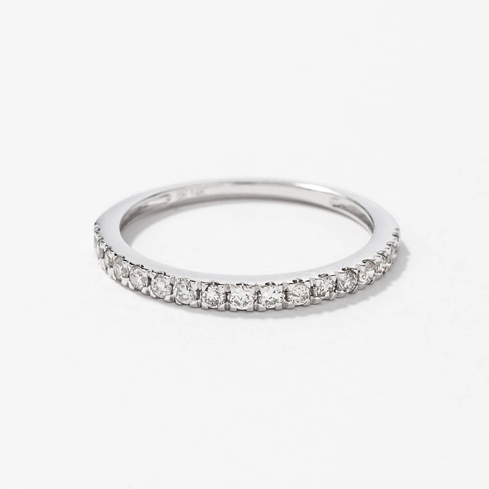 Diamond Micro-Claw Set Wedding Band 14K White Gold (0.24ct tw)