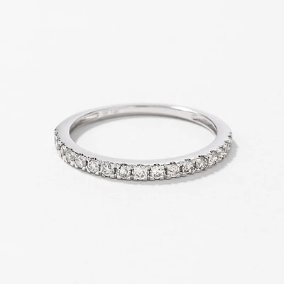 Diamond Micro-Claw Set Wedding Band 14K White Gold (0.24ct tw)