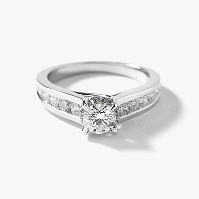 Diamond Engagement Ring 14K White Gold (1.10 ct tw)