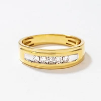 Gent's Channel Set Diamond Ring 10K Yellow Gold (0.25 ct tw)