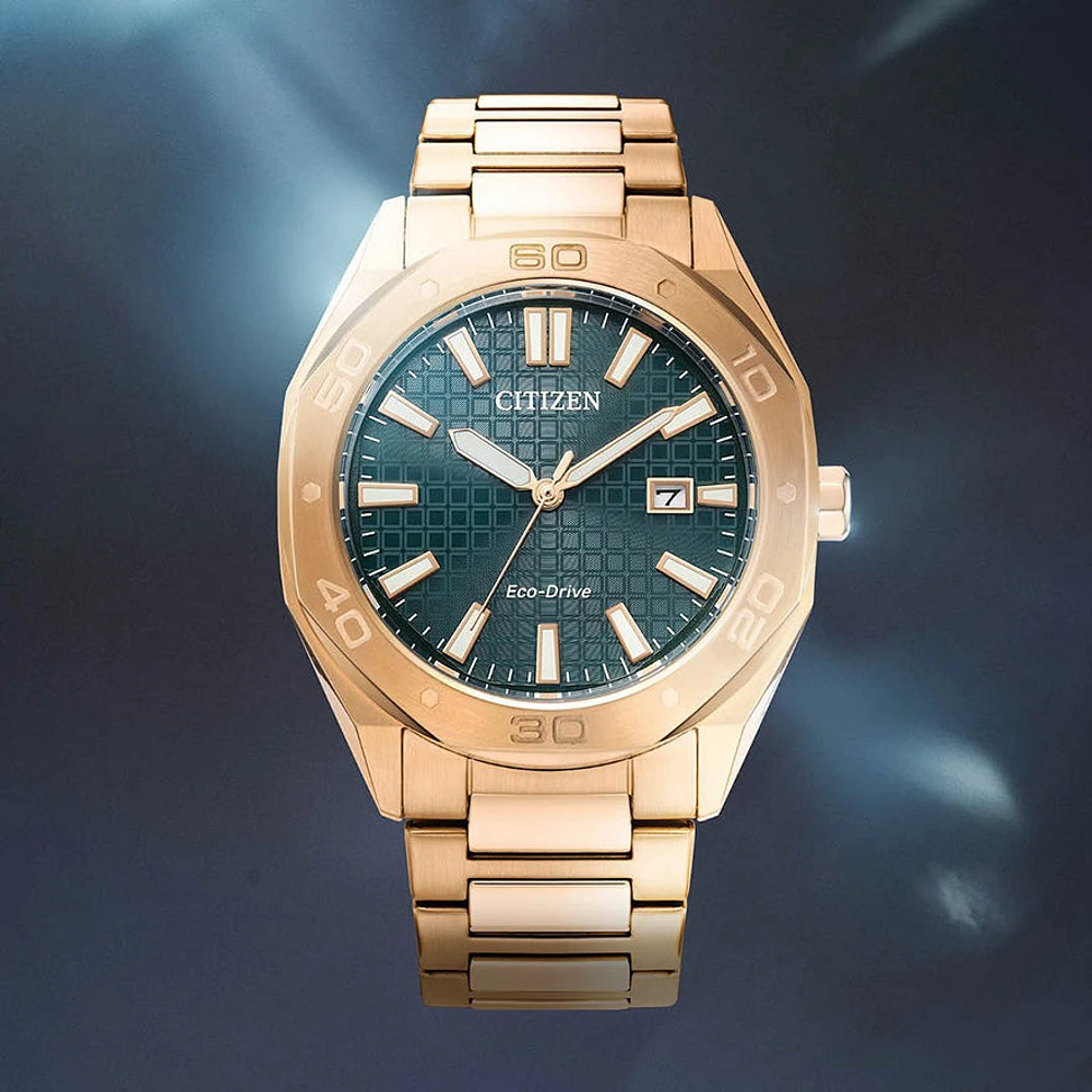 Citizen Eco-Drive Weekender Green Dial Watch | BM7633-81X