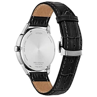 Citizen Eco-Drive Classic Silver-Tone Dial Leather Strap Watch | BU211