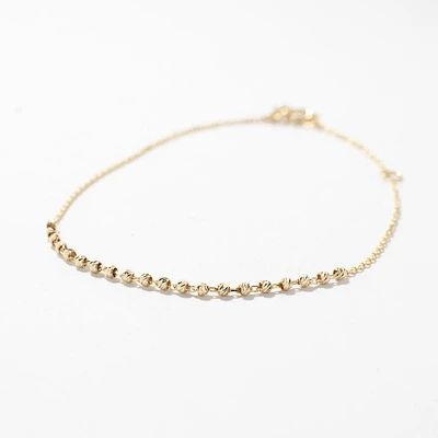 Mini Bead Bracelet in 10K Yellow Gold