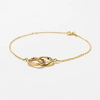Oval Twist Link Bracelet in 10K Yellow Gold