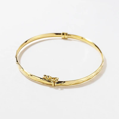3mm Ladies Bangle in 10K Yellow Gold