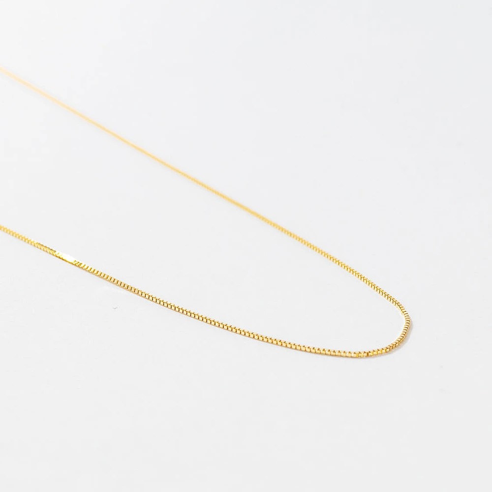 14K Yellow Gold 0.55mm Box Chain (16")