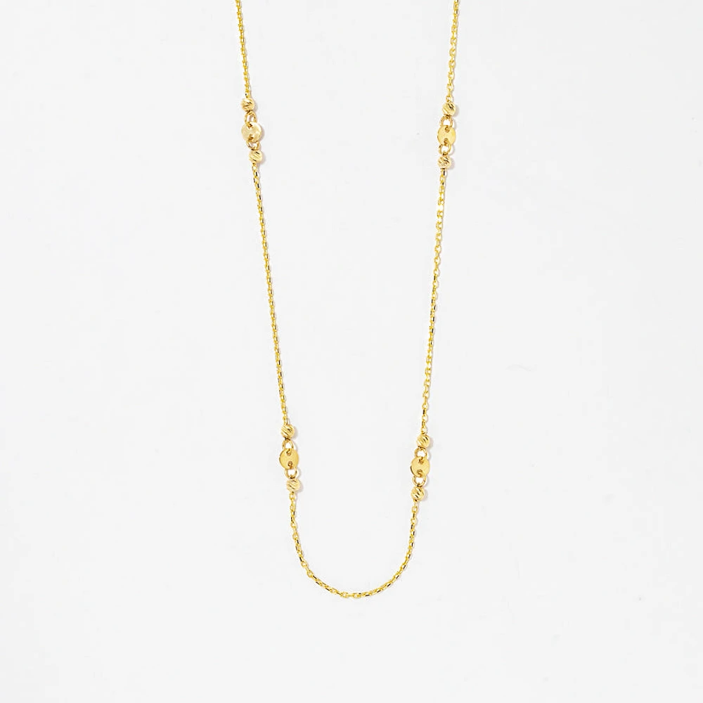 Ball Necklace in 10K Yellow Gold