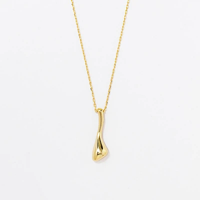 Droplet Necklace in 10K Yellow Gold