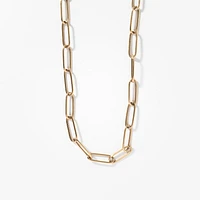 10K Yellow Gold Paper Clip Chain (20”)
