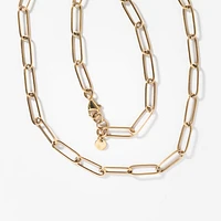 10K Yellow Gold Paper Clip Chain (20”)