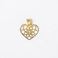 Wired Heart Pendant in 10K Yellow Gold