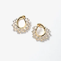 Diamond Hoop Earrings in 10K Yellow Gold (0.50 ct tw)