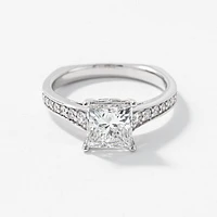 Lab Grown Princess Cut Diamond Engagement Ring (1.75 ct tw)