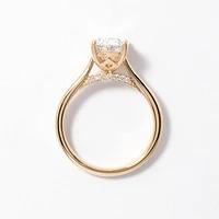 Lab Grown Oval Cut Diamond Engagement Ring 14K Yellow Gold (2.07 ct