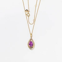 10K Amethyst Pendant in 10K Yellow Gold