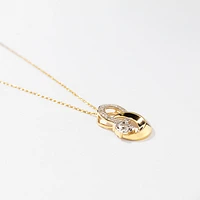 Diamond Moon Pendant in 10K Yellow Gold (0.25 ct tw)