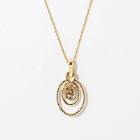 Diamond Cluster Necklace in 10K Yellow Gold (0.33 ct tw)