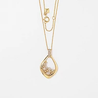 Diamond Cluster Pendant in 10K Yellow Gold (0.29 ct tw)