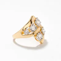 Diamond Cluster Ring 10K Yellow Gold (0.70 ct tw)
