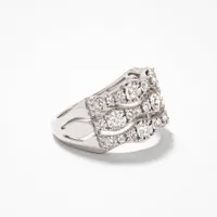 Diamond Dinner Ring 10K White Gold (0.60 ct tw)