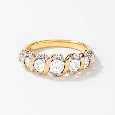 Diamond Anniversary Band 10K Yellow and White Gold (0.40 ct tw)
