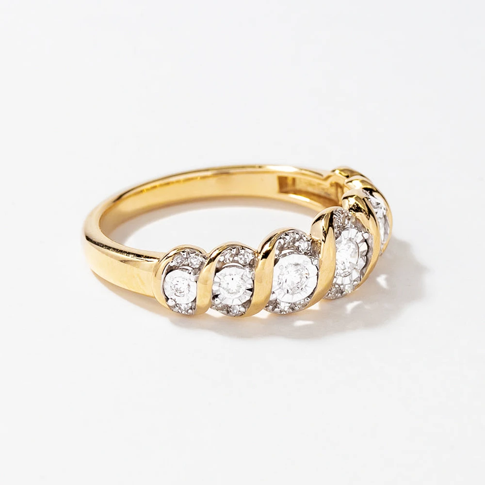 Diamond Anniversary Band 10K Yellow and White Gold (0.40 ct tw)