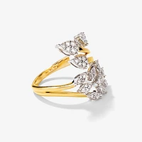 Diamond Cluster Ring 10K Yellow and White Gold (0.50 ct tw)