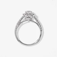 14K White Gold Halo Diamond Engagement Ring (1.20 ct tw)