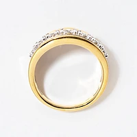 Diamond Cluster Ring 10K Yellow and White Gold (0.35 ct tw)