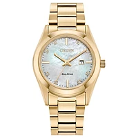 Citizen Eco-Drive Sport Luxury Watch Gold-Tone Stainless Steel Bracele