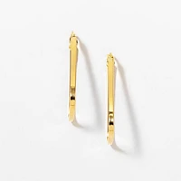 Triangle Hoop Earrings in 10K Yellow Gold