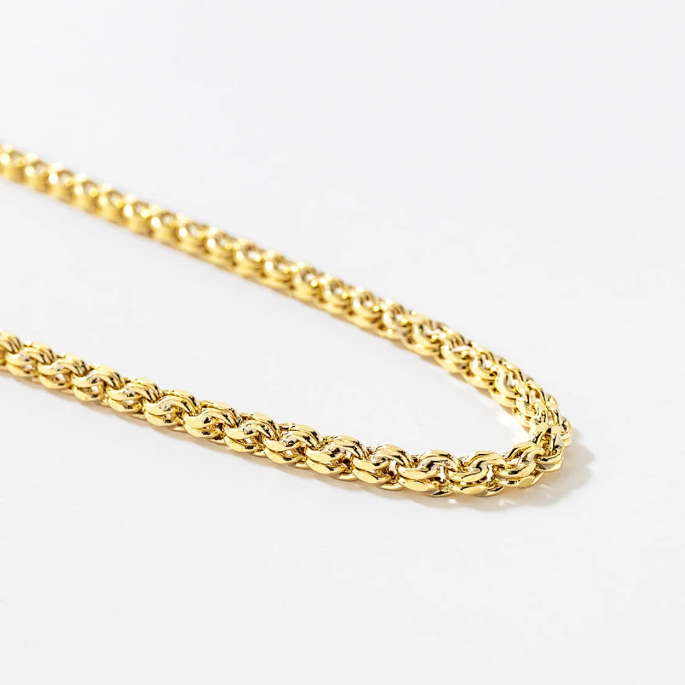 3.5mm Double Link Chain in 10K Yellow Gold (17")