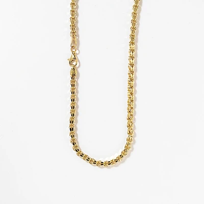 3.5mm Double Link Chain in 10K Yellow Gold (17")