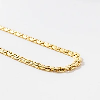 5mm Wide Link Chain in 10K Yellow Gold (17")