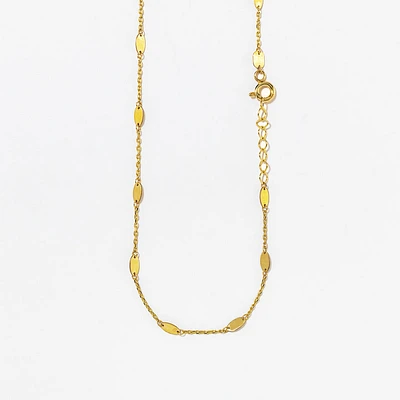 17” Link Chain Necklace in 10K Yellow Gold