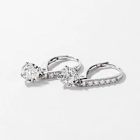 Diamond Cluster Earrings in 10K White Gold (0.50 ct tw)