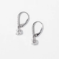 Diamond Cluster Earrings in 10K White Gold (0.50 ct tw)