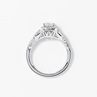 Princess Cut Diamond Engagement Ring in 14K White Gold (1.15 ct tw)