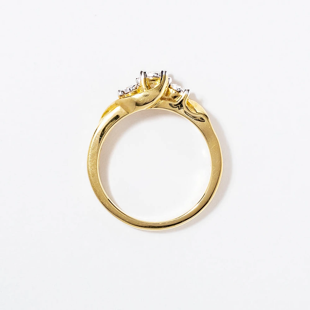 Mini Diamond Engagement Ring 10K Yellow Gold (0.50 ct tw)