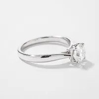 Canadian Diamond Solitaire Engagement Ring 14K White Gold (1.00 ct