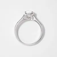 Canadian Diamond Solitaire Engagement Ring 14K White Gold (1.00 ct