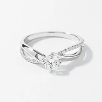 Diamond Engagement Ring 14K White Gold (0.64 ct tw)